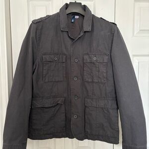 H&M Men's Charcoal Military Field Jacket